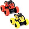 SSKHE 2 Pezzi Monster Truck 360 gradi rotante bambini auto giocattolo inerzia auto da corsa per 3 4 5 6 anni bambini rosso e giallo auto giocattolo