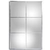 DRW - Specchio da parete in ferro argentato a forma di finestra a quadri 80 x 120 x 2 cm