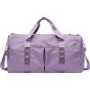 CORIOS Nylon Borsa Sportiva Borsone da Viaggio Donna/Uomo Grande Weekender Pernottamento Bagaglio a Mano Borsone Palestra con Scomparto Scarpe & Tasca di Separazione Bagnata e Asciutta Viola Chiaro