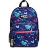 Appack Zaino Scuola, Blu Fantasia Cuori, I Like, Zaino Doppio Scomparto Super Capiente con Tasca Porta Borraccia, Scuola, Bambina Ragazza