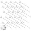 SKYPRO Assortimento di 25 ganci per pannello forato, ganci per pannello forato, accessori per pannelli forati, in metallo, per supermercati, negozi, soggiorno, cucina, casa (lunghezza 200 mm,
