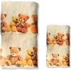 Corredocasa, 2 Set Asciugamani Bagno in Spugna - Made in Italy, 100% Puro Cotone - Asciugamano Bagno, Viso 60x110cm e Ospite 40x60cm - Asciugamani Casa Morbidi e Assorbenti (Orsacchiotti)