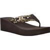 GUESS Ediva, Sandali con Zeppa Donna, Marrone 201, 38.5 EU