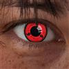 aricona Kontaktlinsen Aricona Lenti a Contatto Colorate Sharingan Naruto - Rosso Opaco Con Motivo Nero - Lenti Annuali per Cosplay
