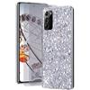 Feyten Cover per Galaxy Note 20 Ultra 5G / 4G con HD Pellicola [2 Pack],Lucciante Brillantini Design TPU Gel Silicone Protettivo Cover Custodia per Samsung Galaxy Note 20 Ultra 5G / 4G (Argento)
