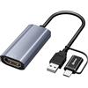 KCEVE Adattatore da USB a HDMI, 1080p a 60Hz USB-A 3.0 maschio a HDMI femmina, convertitore adatto per Windows XP/7/8/10/11 - L'interfaccia BIOS non può essere utilizzata, supporta solo processori di 11a