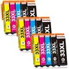 HenceBuy 33XL Multipack Cartucce compatibili con Epson 33XL 33 XL per Epson Expression Premium XP-7100 XP-530 XP-640 XP-830 XP-900 XP-645 XP-635 XP-630 XP540 (Confezione da 15)