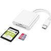 AIYEEN Lettore di schede SD/TF USB C, Lettore di schede di memoria USB-C ad alta velocità Adattatore per schede Micro SD per SD SDHC SDXC Micro SD Micro SDHC Micro SDXC, Compatibile con iPhone 15