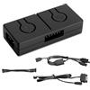 AYWHP Convertitore RGB da 12 V a 5 V ARGB Controller Hub - Dual Control con sinc/controllo manuale della scheda madre, adattatore ARGB 5 V/3 pin, 12 V/4 pin, compatibile con schede madri RGB