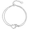 immobird Bracciale Donna Argento 925 con 5A Zirconia Braccialetto Infinito Bracciali Cuore Regali per Moglie Mamma (Perla)