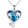 YFN Medicina veterinaria, collana in argento sterling 925, con ciondolo per assistente veterinario, stetoscopio, gioielli di cristallo per donna