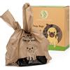 GREENER WALKER Cacca sacchetti con manici facili da annodare per bisogni dei cani, 600 unità,100% prova di perdite spessi e forti biodegradabili étanches sacchetti per cani(Marrone)