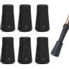 Naisfei Set di 6 cuscinetti in gomma per bastoni da trekking, set professionale per bastoncini da passeggio, tampone in gomma di ricambio per trekking/urbano walking, ammortizzante, antiscivolo, per
