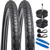 YunSCM Confezione da 2 pneumatici per bici da strada, 700 x 32 C, con 2 camere d'aria 700 x 25/32c FV60 mm, valvola Presta per pneumatici e camere d'aria 700 x 32 C
