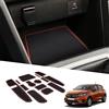 BIXUAN compatibile con Dacia Sandero III Stepway III Crossover 2021-2024 2025 Tappetini Antiscivolo per Console Centrale Braccioli Tappetini in Gomma Supporto per Bevande Lancia di Comando Cuciture