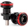 CCYYMOWOK 2 pezzi M8 Nottolini Cavalletto Moto Accessori, Universale Nottolini Forcellone per Cavalletto Alzamoto 8mm Bobina Supporti per Moto Bilanciere Posteriore Filettato in Alluminio CNC (Rosso)
