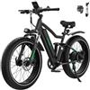 HITWAY Bici Elettrica Bicicletta Elettrica 26, Mountain Bike Elettrica 4.0 Fat Tire, 250W Motor 48V/15Ah batteria al litio,7 marce, fino a 70-150 km
