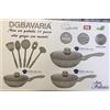 DGBAVARIA Batteria Pentole induzione in Pietra Antiaderente con mestoli Linea Felicia (11 Pezzi)