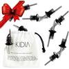 Kidia Metal Pour - Kit 10 Versatori Acciaio Inox - Tappi Universali con Guarnizione in Gomma, Flusso Calibrato 157 BPM, Lavabili in Lavastoviglie | Cocktail Set Barman/Bartender | (1, Classic)