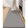 COLOR&GEOMETRY 10mm Tappeto da Cucina Antifatica-Runner più largo antiscivolo 60x240cm, Impermeabile e Antiolio, Imbottitura Morbida in Memory Foam, Ideale per Zona Lavello, Piano Cottura, Grigio