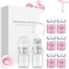 Allony Microneedling Viso, Microneedling Set con 6 Bottiglie Siero per Microneedling e 2 Pcs microneedling per Micro Infusione Viso Rughe, Micro Needling viso per Trattamento Anti-Invecchiamento