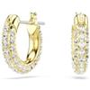 Swarovski Dextera Orecchini a Cerchio Mini, Gioielli Versatili per Occasioni Speciali con Pavé di Cristalli Cry Swarovski, Placcatura in Tonalità Oro, 1,2 x 1,5 cm, peso (singolo orecchino) 1,115 g