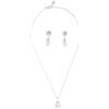 Swarovski Originally Set Collana Pendente e Orecchini, con Zirconia Trasparenti e Crystal Pearls, Chiusura a Moschettone, Placcatura in Tonalità Rodio, 38-43 cm, 2,1 x 1 cm, 2,5 x 0,8 cm
