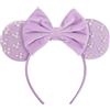DRESHOW Cerchietto con Orecchie da Topo Fasce Orecchie da Topo Cerchietti Carnevale per Ragazze e Donna per Capelli Belle Orecchie da Topo Copricapo Decorazioni