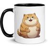 Chatcripant Tazza con Unicorno Gatto Felino Fantasia Magia Umorismo Gattino Kawaii Simpatico Regalo per Ragazza Donna Ceramica Gattini Cute (Gatto grasso)