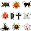 AWCIGG Set di 10 Formine per Biscotti di Halloween Stampini per Biscotti Halloween Tagliabiscotti con Gatto Bara Scheletro Ragno Pipistrello Croce Strega Cappello Fantasma Zucca