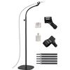 Lemxadd Asta per Microfono a Collo d'oca da Terra, Altezza Regolabile da 90 cm a 167 cm con Base Robusta per Samson Q2U Elgato Fifine AM8 Blue Yeti AT2020 AT2040