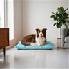 Italian Bed Linen Maxy cuscinone ELEGANT, cuscino per cani e gatti imbottito e trapuntato, 60 x 100 cm, Azzurro