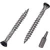 SKIR'CO (50 pz) Viti per legno in acciaio inox colore nero 4,0 x 40 mm, RAL 9005 Viti per truciolato A2, testa svasata Torx, viti tipo 17