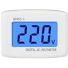 Telituny Dm55-1-EU Voltmetro AC Digitale, Display Voltmetro Digitale Lcd 230 V 50 Hz Per Camper E Camper, Collegato In Fabbrica Alla Presa Per La Misurazione Diretta Della Tensione (Presa Europea)