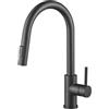 CECIPA Rubinetto Lavello Cucina Nero, Miscelatore Cucina con Doccetta Estraibile, Rubinetti Cucina con 2 Tipi di Getti Girevole 360°, Acciaio Inox 304