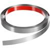 QUARKZMAN 16,4 Piedi x 0,59 Cornice Modanatura Modanatura Stacca Incolla Finitura Autoadesiva Acciaio Inossidabile Spazzolato Striscia Metallico per Parete Soffitto Pavimento Argento
