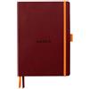 RHODIA 117800C - taccuino mOrobido Goalbook Vinaccia - A5 14,8X21cm - Puntinato DOT - 240 pag. - Carta Clairefontaine AvOroio 90g/m² - 2 nastri, chiusura con elastico - Simil Cuoio