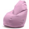 Avalon - Pouf Poltrona Sacco Bambini in Similpelle Jazz, Puffo per Sedersi Ergonomico da Interno, Pouf a Sacco Impermeabile, Comoda Poltrona Sacco Moderna, Made in Italy(56x56x76cm-Lilla)