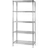 Archimede Sistema Componibile, Scaffale Cinque Ripiani, Grigio (Cromato), 91 x 61 x 200 cm