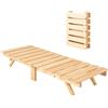 EMOOR Struttura Letto Pieghevole Legno Massello di Pino OSMOS 65 x 180 cm (Terra- Naturale), Facile Montare Salvaspazio Tatami