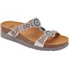 Scholl Calzatura New Bogota' Wedge Satin+beads W Silver/pewter 38