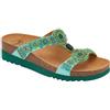 Scholl Calzatura New Bogota' Wedge Satin+beads W Emerald/green 42