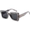 VIVIENFANG Occhiali da sole polarizzati alla moda oversize Cat Eye per le donne, retrò quadrati vintage occhiali da sole protezione UV VF2217, Grigio