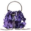 TMTGTS Borsa da sera con paillette, mini borsa a tracolla da donna, con brillantini, borsa da sera da donna, pochette da sera, per matrimoni, feste, secchio