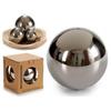 DRW Set 2 Sfere in Acciaio 10 cm Diametro Argento Lucido