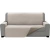 FAVERTI® Copridivano imbottito a 3 posti - 170 cm (seduta) | Modello Requena, beige, ecru reversibile | protezione compatibile con divani relax e paraorecchie | tela lavabile, prodotto in Spagna