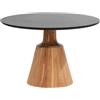 Home ESPRIT Tavolo da Pranzo Home ESPRIT Nero Naturale Marmo Legno di acacia 115 x 115 x 76 cm
