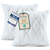 Utopia Bedding Cuscini trapuntati, Set di 2, 40 x 40 cm, Bianco