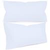 npluseins federe in tinta unita in confezione da 2 e dal design discreto 1154.1498, 40 x 80 cm, bianco