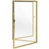 Navaris Cornice Portafoto Multipla Pieghevole - Cornici Porta Foto da Tavolo in Ottone Vetro 15.6 x 10.6 cm - Doppia Superficie per 6 Fotografie - Oro